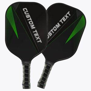 Personalized Black And Green Pickleball Paddle With&hellip;