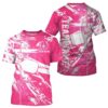 Pink And White Custom Pickleball Wings T-Shirts For Men, Pickleball Tournament Team Pink And White Custom Pickleball Wings T-Shirts For Men, Pickleball Tournament Team