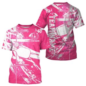 Pink And White Pickleball Heartbeat Pulse Line&hellip;