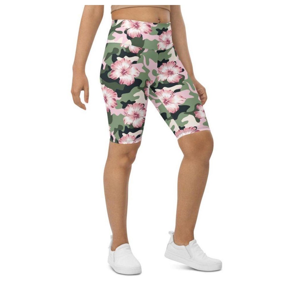 Pink Flower Camo Biker Shorts, Biker Shorts For Mom, Shorts Mother’s Day, Mother Day Gift