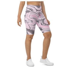 Pink Marble Biker Shorts, Biker Shorts For&hellip;