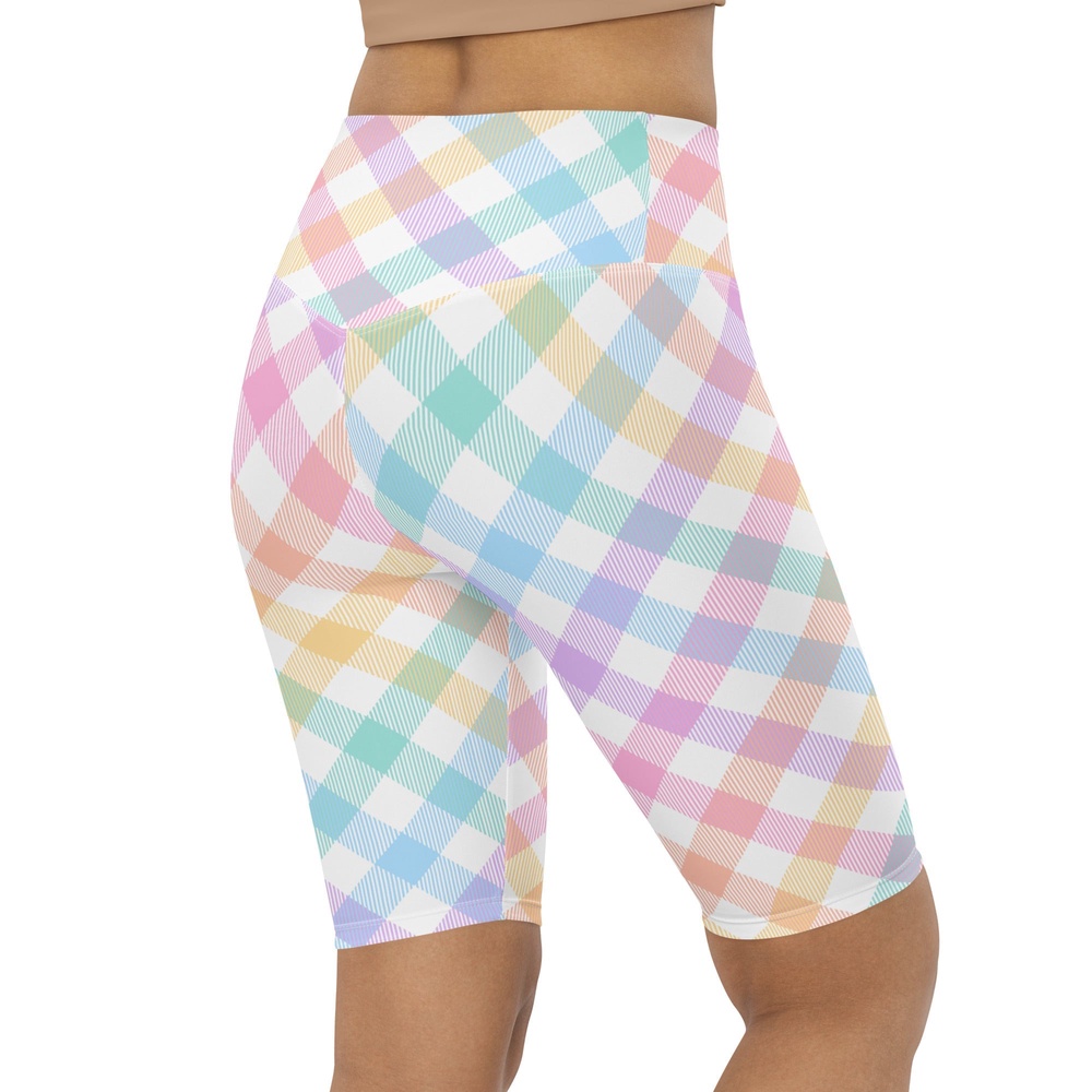 Plaid Easter Biker Shorts, Biker Shorts For Mom, Shorts Mother’s Day, Mother Day Gift Plaid Easter Biker Shorts, Biker Shorts For Mom, Shorts Mother’s Day, Mother Day Gift