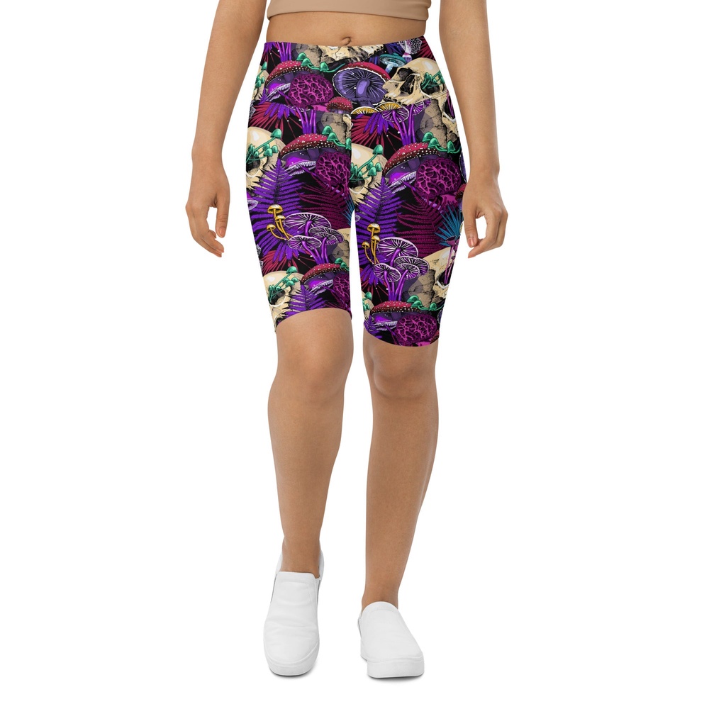 Psychedelic Skulls Biker Shorts, Biker Shorts For Mom, Shorts Mother’s Day, Mother Day Gift