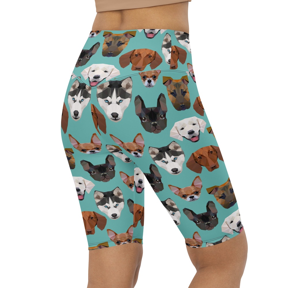 Pup Pattern Biker Shorts, Biker Shorts For Mom, Shorts Mother’s Day, Mother Day Gift