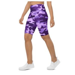 Purple Camo Biker Shorts, Biker Shorts For&hellip;