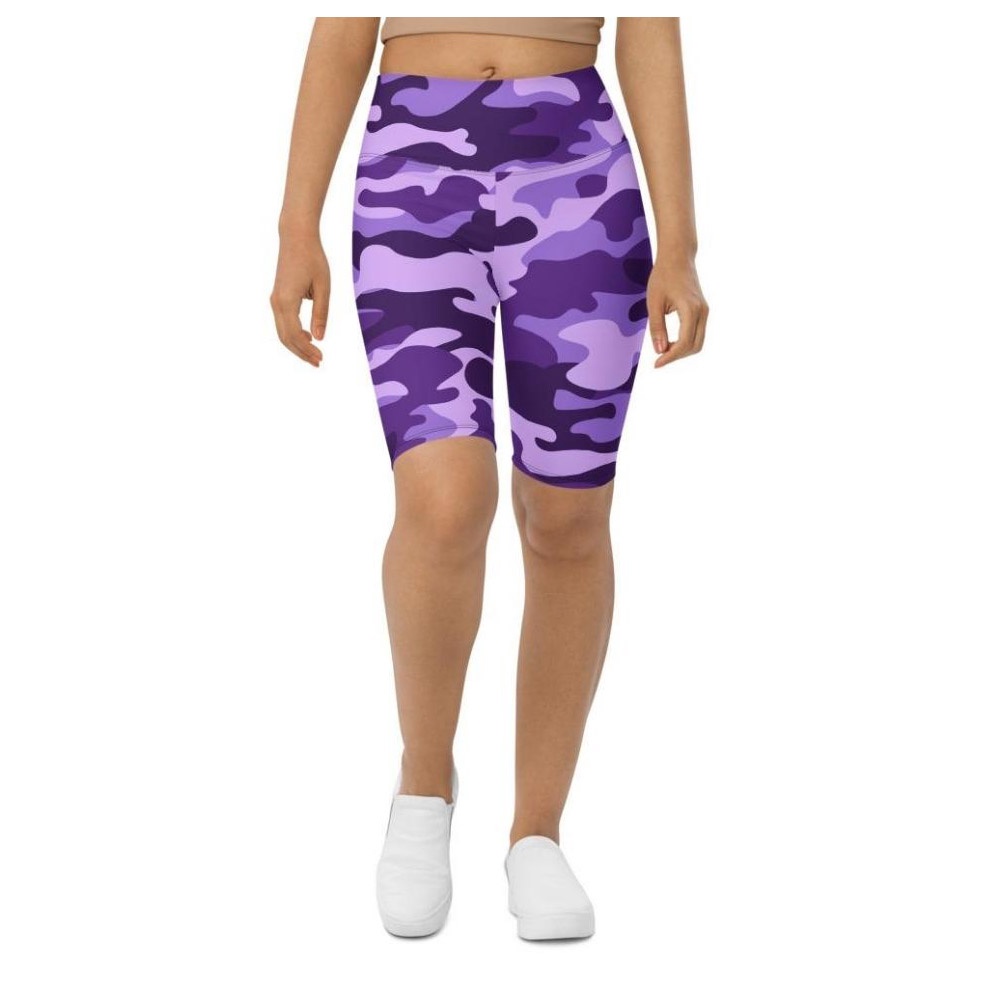 Purple Camo Biker Shorts, Biker Shorts For Mom, Shorts Mother’s Day, Mother Day Gift