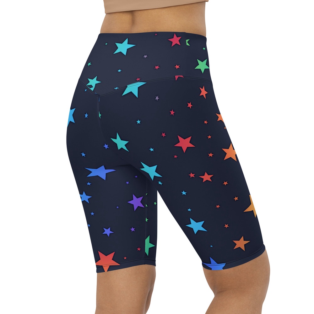 Rainbow Stars Biker Shorts, Biker Shorts For Mom, Shorts Mother’s Day, Mother Day Gift