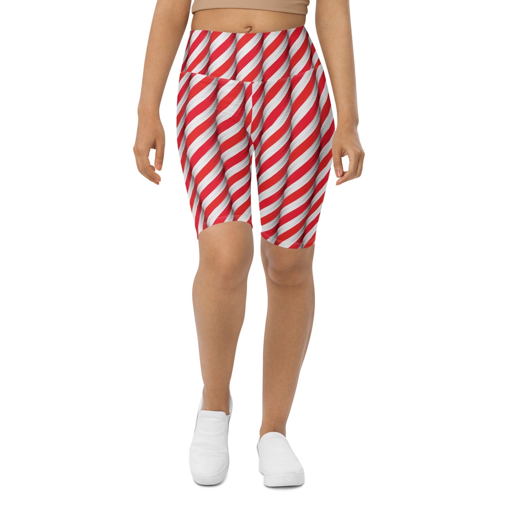 Real Candy Cane Biker Shorts, Biker Shorts For Mom, Shorts Mother’s Day, Mother Day Gift