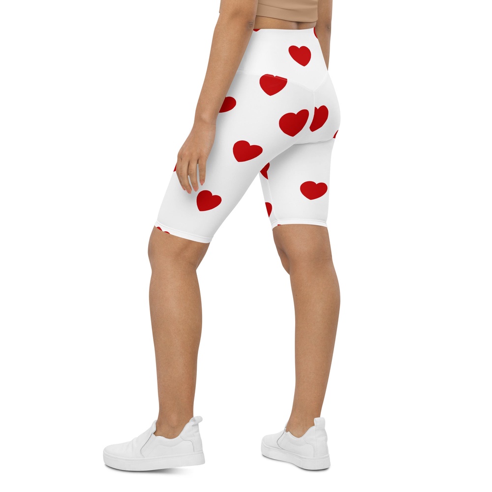 Red Hearts Biker Shorts, Biker Shorts For Mom, Shorts Mother’s Day, Mother Day Gift