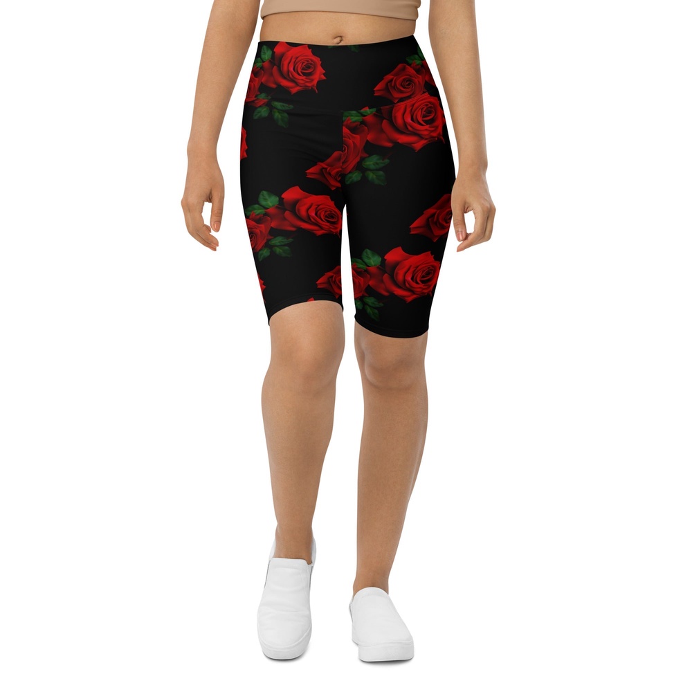 Red Roses Biker Shorts, Biker Shorts For Mom, Shorts Mother’s Day, Mother Day Gift