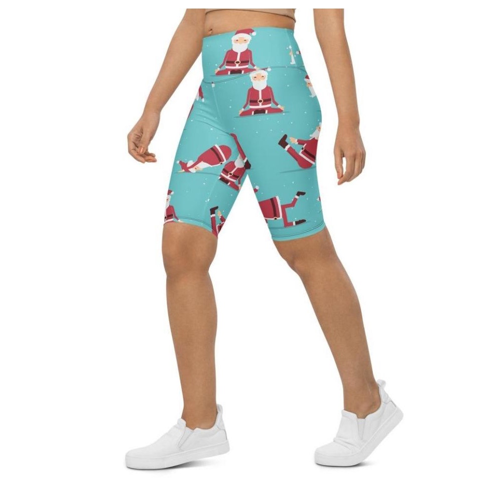Santa Yogist Biker Shorts, Biker Shorts For Mom, Shorts Mother’s Day, Mother Day Gift