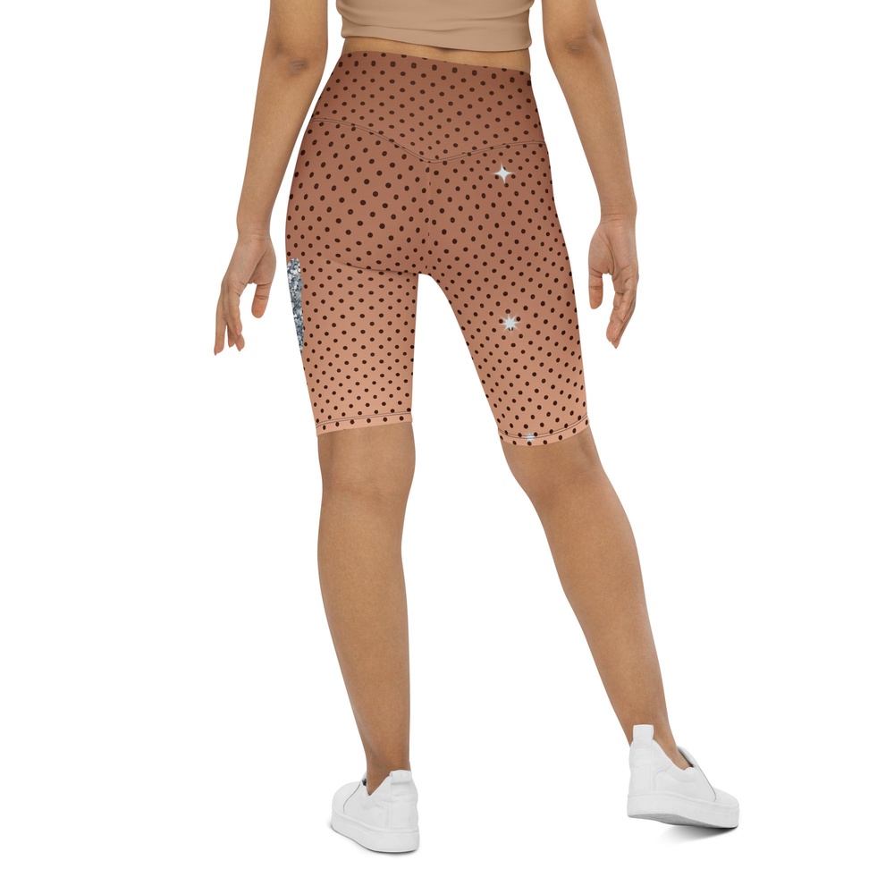 Sequin Print Mesh Biker Shorts, Biker Shorts For Mom, Shorts Mother’s Day, Mother Day Gift