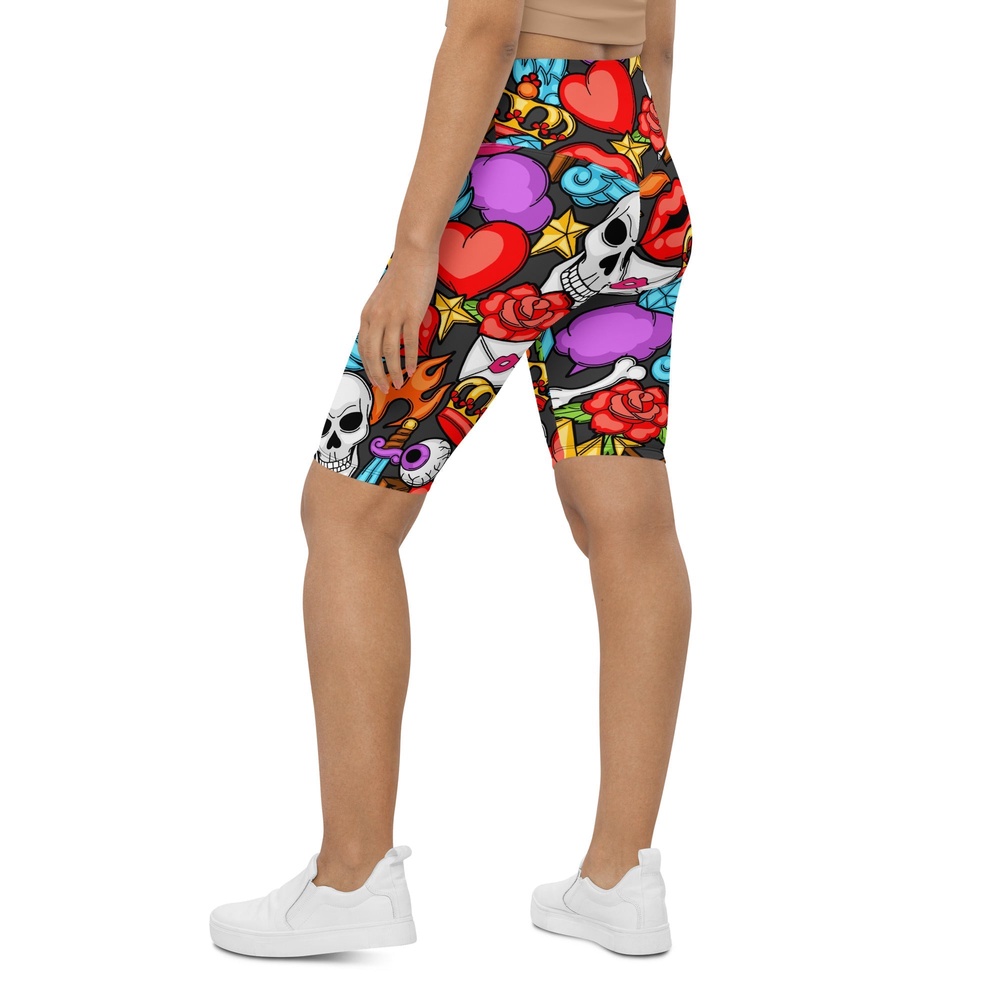 Skulls Biker Shorts, Biker Shorts For Mom, Shorts Mother’s Day, Mother Day Gift