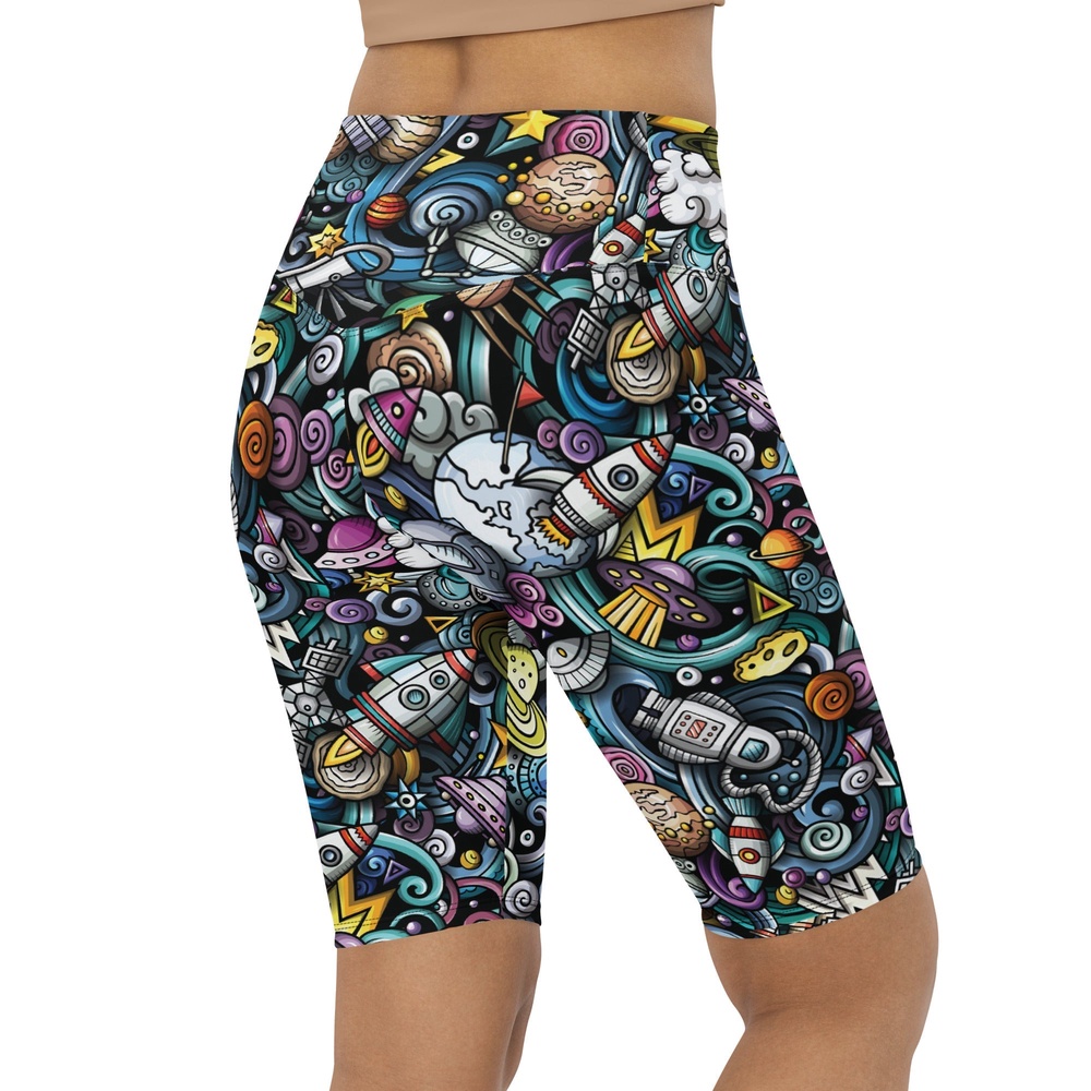Space Travel Biker Shorts, Biker Shorts For Mom, Shorts Mother’s Day, Mother Day Gift