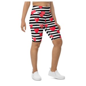 Stripes & Hearts Biker Shorts, Biker Shorts&hellip;