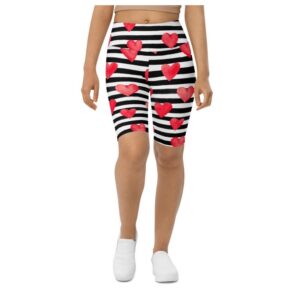 Stripes & Hearts Biker Shorts, Biker Shorts&hellip;