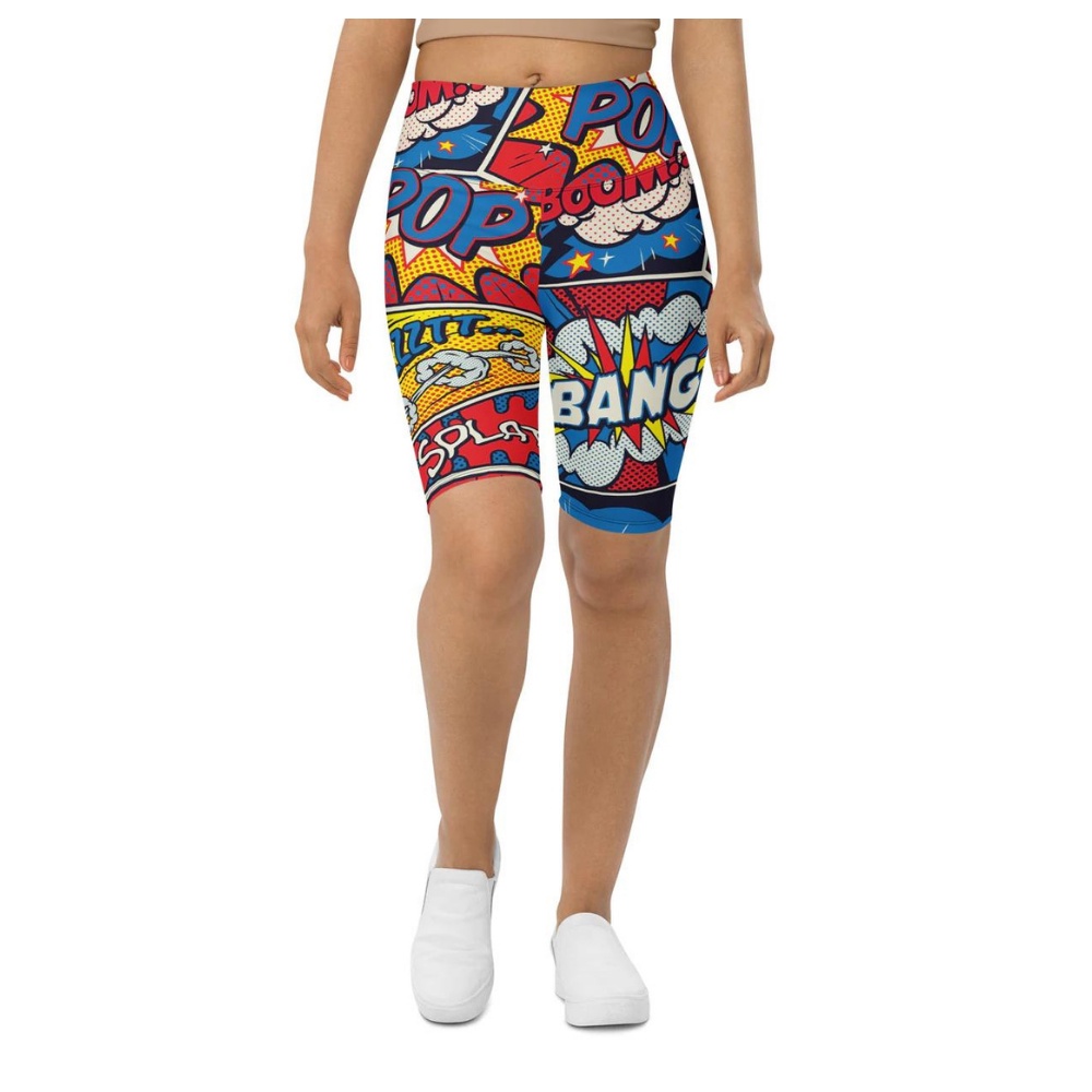 Superhero Comics Biker Shorts, Biker Shorts For Mom, Shorts Mother’s Day, Mother Day Gift