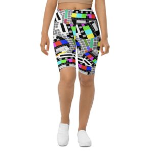 TV No Signal Biker Shorts, Biker Shorts&hellip;
