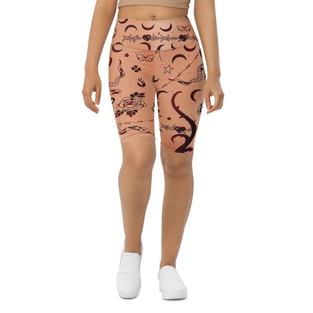 Tattoo Inspired Biker Shorts, Biker Shorts For Mom, Shorts Mother’s Day, Mother Day Gift