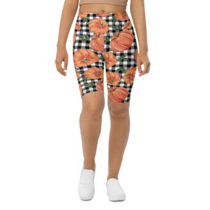 Thanksgiving Pumpkins Biker Shorts, Biker Shorts For&hellip;