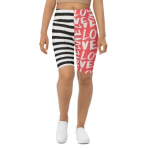 Two-Patterned Valentine’s Day Biker Shorts, Biker Shorts&hellip;