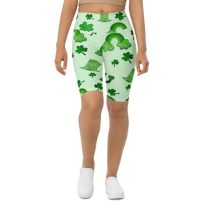 Watercolor St. Patrick’s Day Biker Shorts, Biker&hellip;