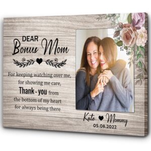 Bonus Mom Gifts Bonus Mom Canvas, Stepped&hellip;