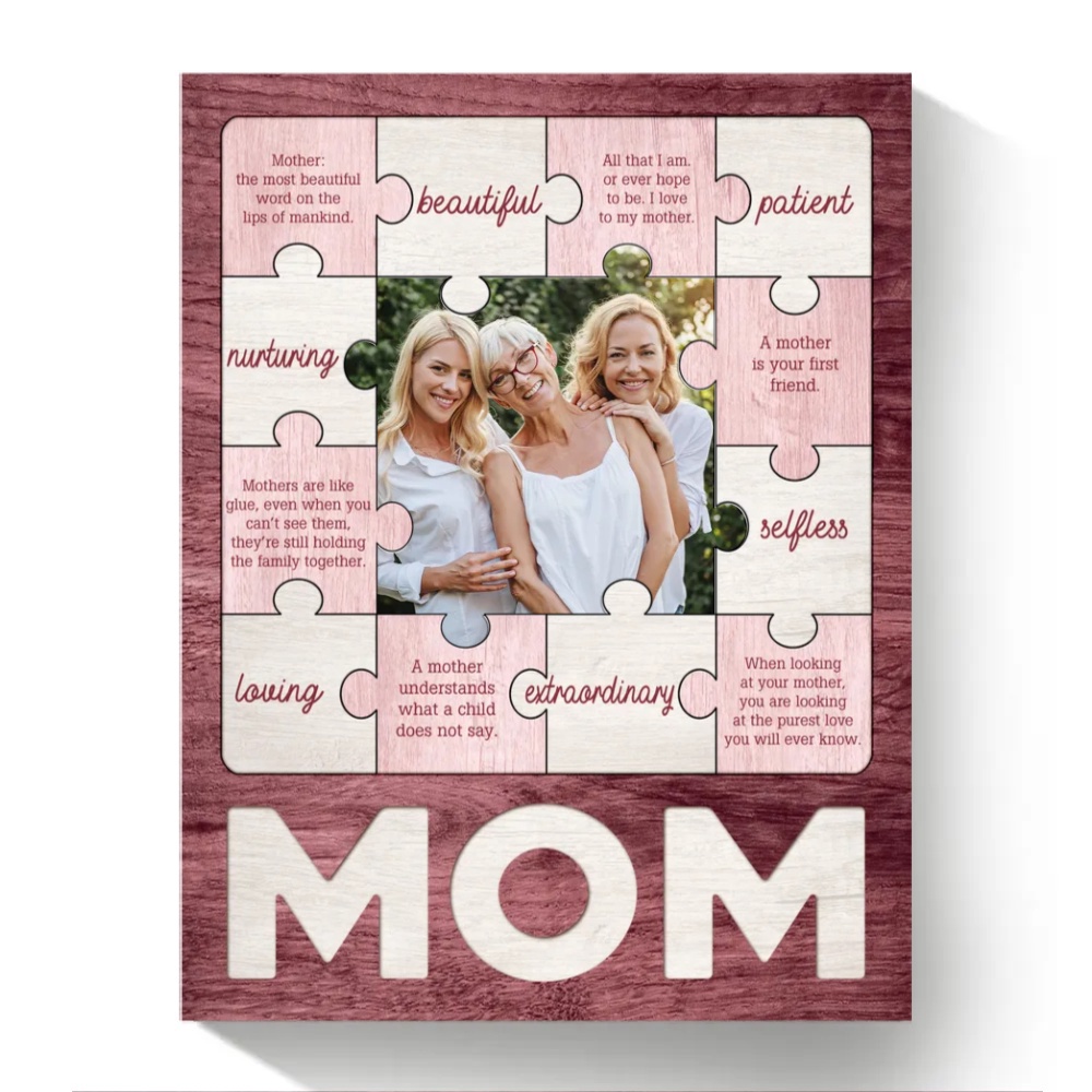 Custom Canvas Prints, Personalized Gifts For Mother, Mom Puzzle Wall Art, Personalized Canvas Mother’s Day Gifts For Mom