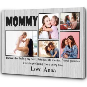 Custom Mom Canvas Mommy Photo Collage Wall&hellip;
