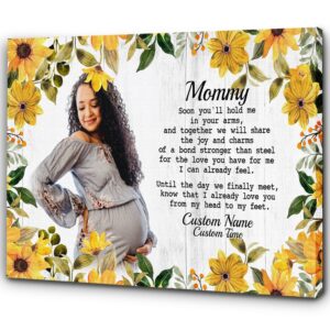 Custom New Mom Canvas Mommy Soon You&hellip;