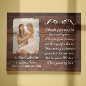 Custom Remembrance Canvas, Memorial Keepsake Gift For&hellip;