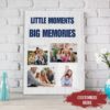 Family Photo Collage Canvas Family Is Everything Canvas Custom Gift For Family On Birthday, Wall Art Poster Canvas For Mom