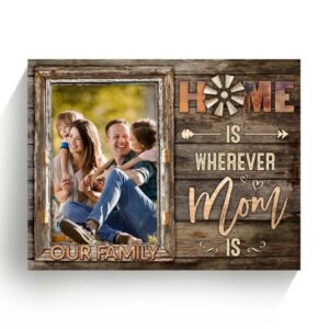 Home Is Wherever Mom Is Canvas, Personalized&hellip;