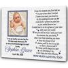 Mom Memorial Canvas Gift Personalized Sympathy Gifts For Loss Of Mother Remembrance, Wall Art Poster Canvas For Mom