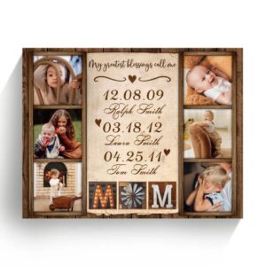 Personalized Gift For Mother, Canvas Collage My&hellip;