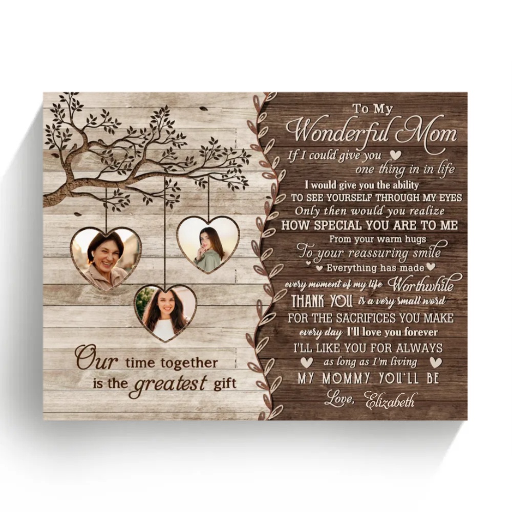 Personalized Gift For Mother, Our Time Together Is The Greatest Gift Canvas Prints, Personalized Canvas Mother’s Day Gifts For Mom Personalized Gift For Mother, Our Time Together Is The Greatest Gift Canvas Prints, Personalized Canvas Mother’s Day Gifts For Mom