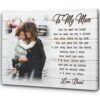 Personalized Mom Canvas, Best Mom Ever Mother’s Day Gift For Mom Custom Photo Collage, I Love You Mom, Wall Art Poster Canvas For Mom