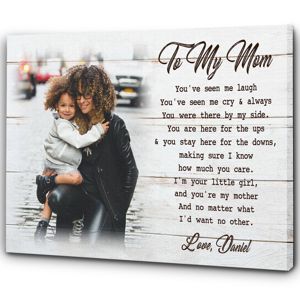 Personalized Mom Canvas, Daughter Mother Custom Canvas Mother’s Day Gift, Thoughtful Gift From Daughter, Wall Art Poster Canvas For Mom