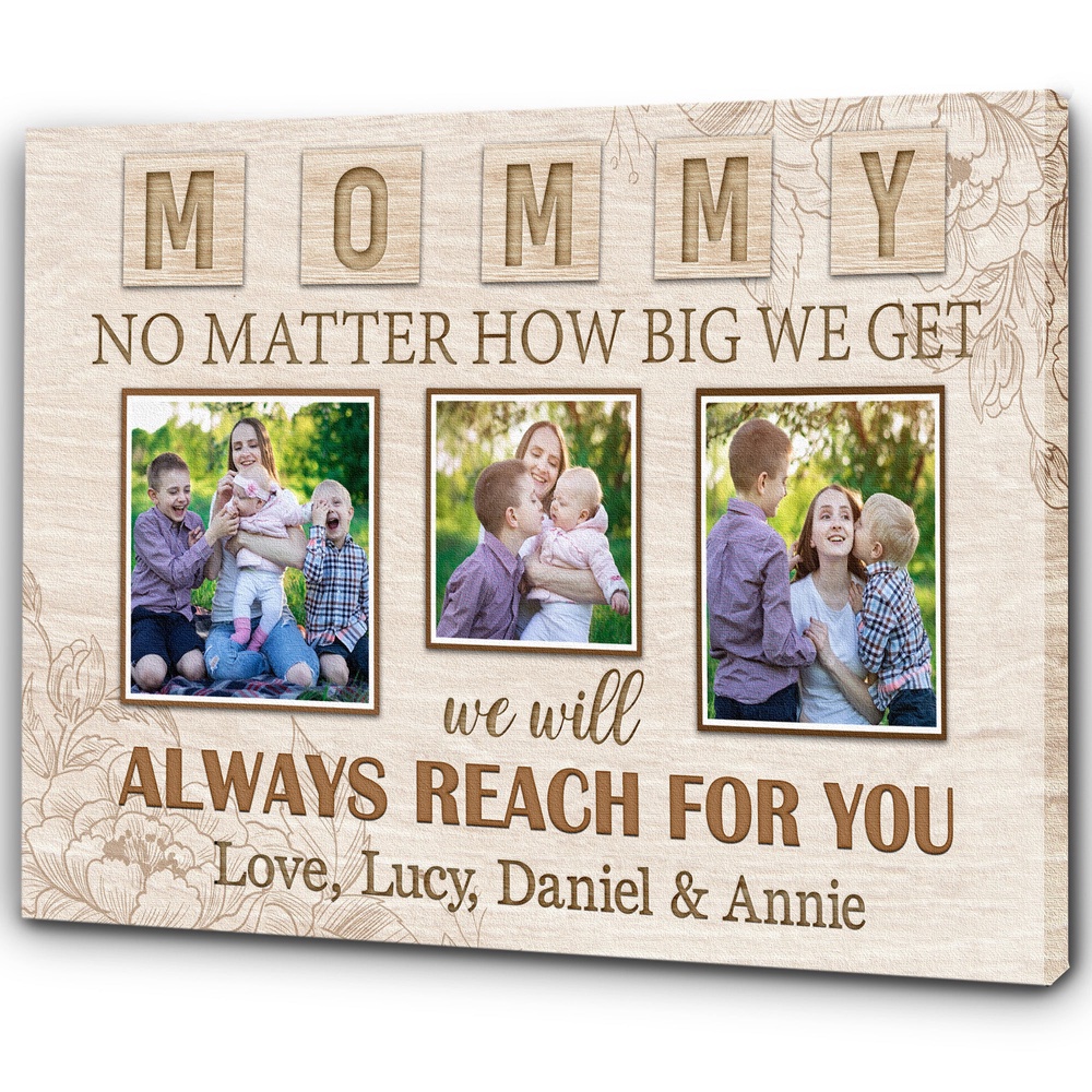 Personalized Mom Canvas, Mommy Photo Collage Mother’s Day Canvas Thoughtful Gift I Love You Mom, Wall Art Poster Canvas For Mom Personalized Mom Canvas, Mommy Photo Collage Mother’s Day Canvas Thoughtful Gift I Love You Mom, Wall Art Poster Canvas For Mom