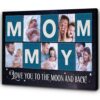 Personalized Mom Photo Collage Canvas Mom You Are The World Custom Gift For Mom, Gift For Mother, Wall Art Poster Canvas For Mom