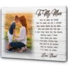 Personalized Mom Canvas, Mommy Photo Collage Mother’s Day Canvas, Thoughtful Gift I Love You Mom, Wall Art Poster Canvas For Mom