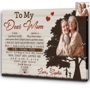 Personalized Mom Canvas, To My Dear Mom&hellip;