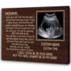 Personalized New Mom Canvas Our First Mother’s Day New Mom Gift For Wife, Expecting Mom From Husband, Wall Art Poster Canvas For Mom