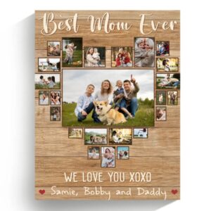 Personalized Photo Heart Shape Canvas Prints, Best&hellip;
