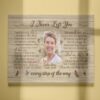 Personalized Photo Remembrance Canvas, As I Sit In Heaven, Memorial Gift For Loss Loved Ones, Wall Art Poster Canvas For Mom