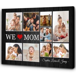 We Love Mom Personalized Canvas, Custom Photo&hellip;