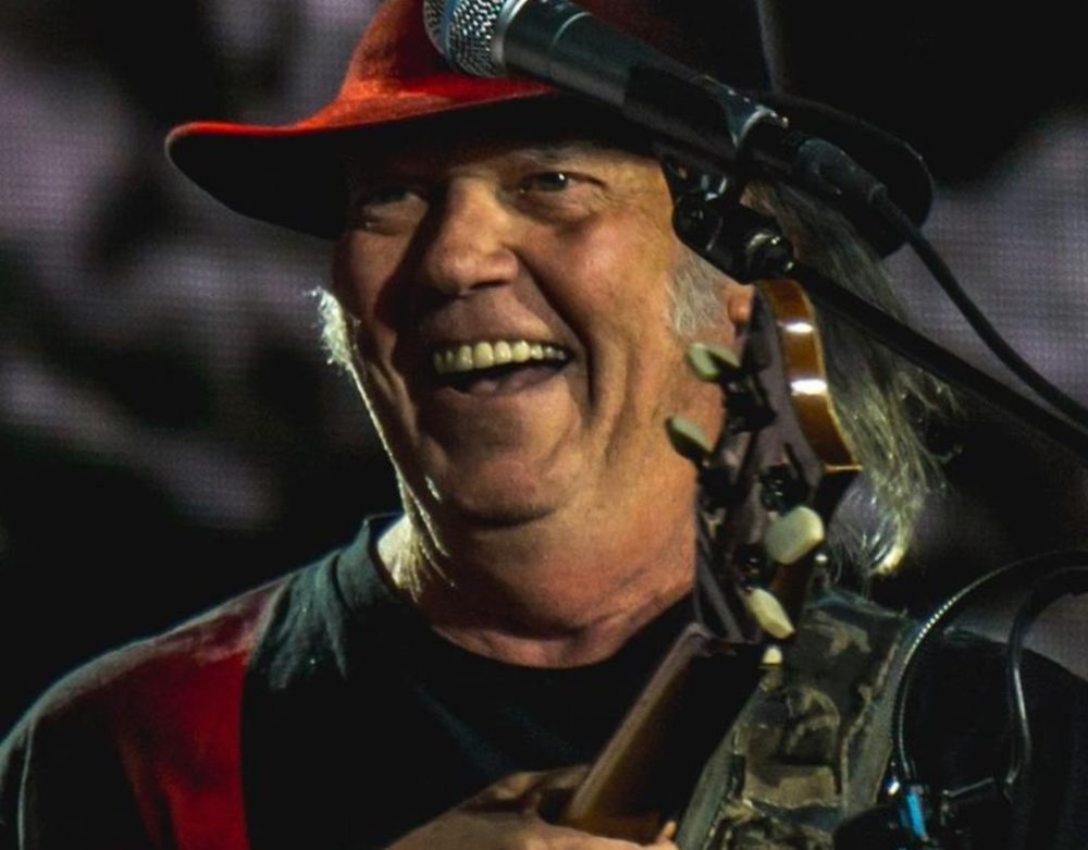 No Neil Young costume would be complete without his signature musical instruments No Neil Young costume would be complete without his signature musical instruments