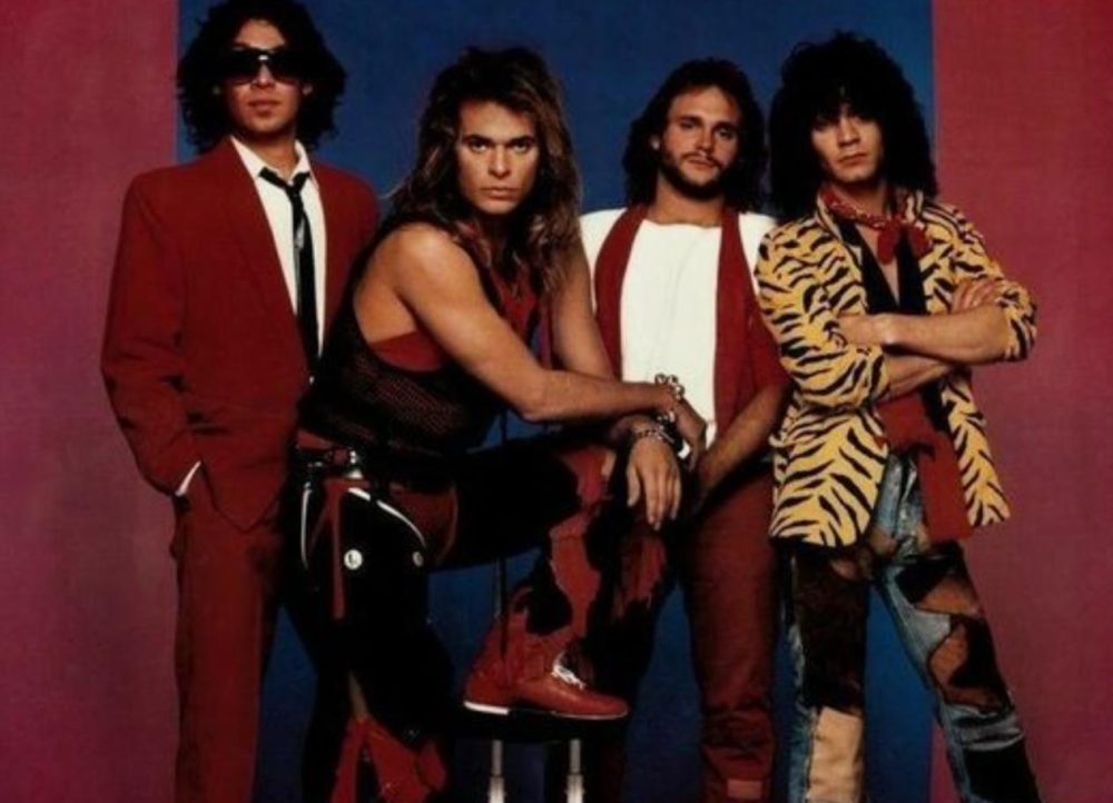 One of the most recognizable elements of a Van Halen costume is the striped jumpsuit One of the most recognizable elements of a Van Halen costume is the striped jumpsuit