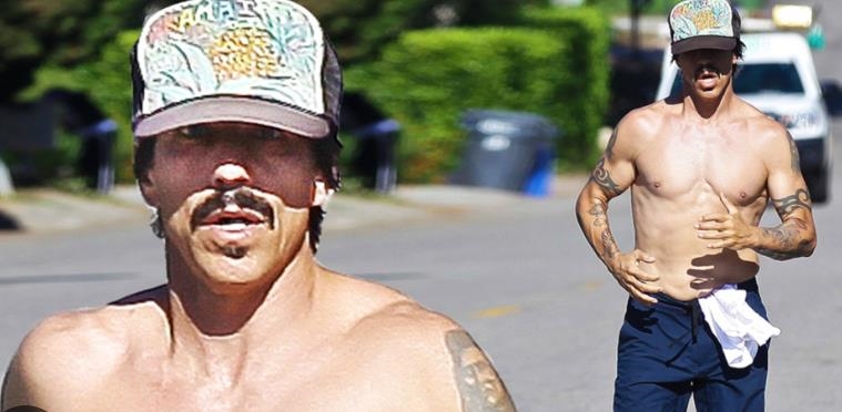 To embody Anthony Kiedis, focus on his signature shirtless look To embody Anthony Kiedis, focus on his signature shirtless look
