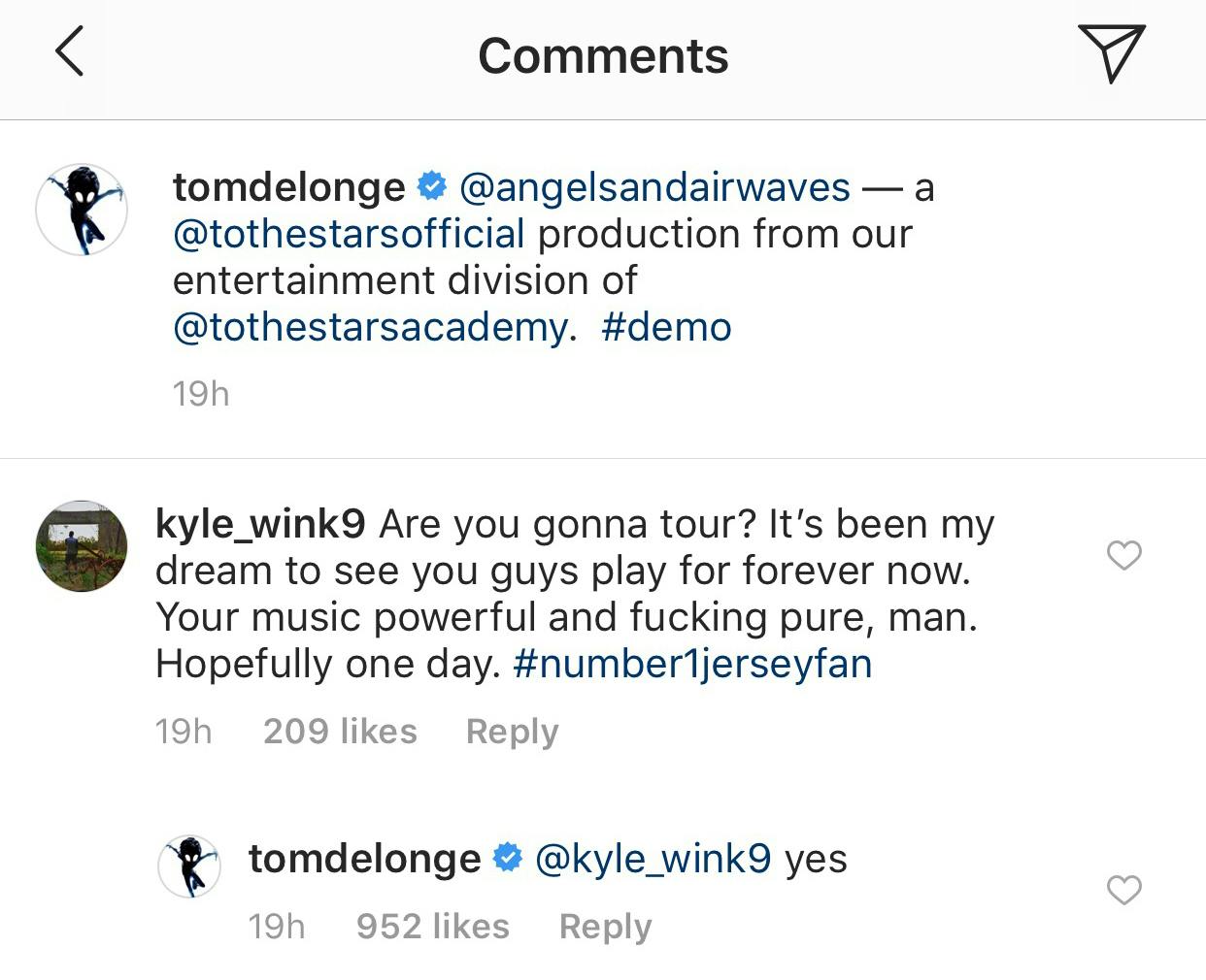 Is Tom DeLonge Still in Angels and Airwaves?